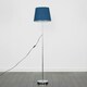 image 1 of ValueLights Charlie Chrome Floor Lamp Navy Taper Shade & Bulb 