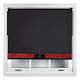 image 1 of FURNISHED Blackout Roller Blind with Red Glitter Trim and Black Bow Trimmable Window Shade | Black | Black 1 | (W) 205cm x (L) 210cm