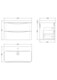 image 5 of Balterley Arch Modern Bathroom Wall Hung 2 Drawer Vanity Unit & Ceramic Basin | White | Satin White