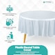 image 3 of Disposable Plastic Table Cover, Waterproof Tablecloth - 84 Inch