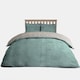 image 7 of OHS Reversible Teddy Duvet Cover with Pillowcase | Blue | Duck Egg | Double