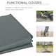 image 6 of Outsunny 190x72x76cm Rectangular Patio Furniture Cover for Chairs 600D Oxford Grey