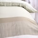 image 4 of OHS Multi Stripe Bedding Set Microfibre Duvet Cover with Pillowcase | Green | Sage | Double