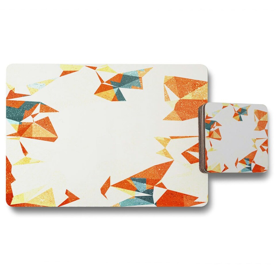image 1 of Autumn Geometric (Placemat & Coaster Set)