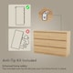 image 6 of Vida Designs Denver 6 Drawer Chest of Drawers Bedroom Storage, Pine