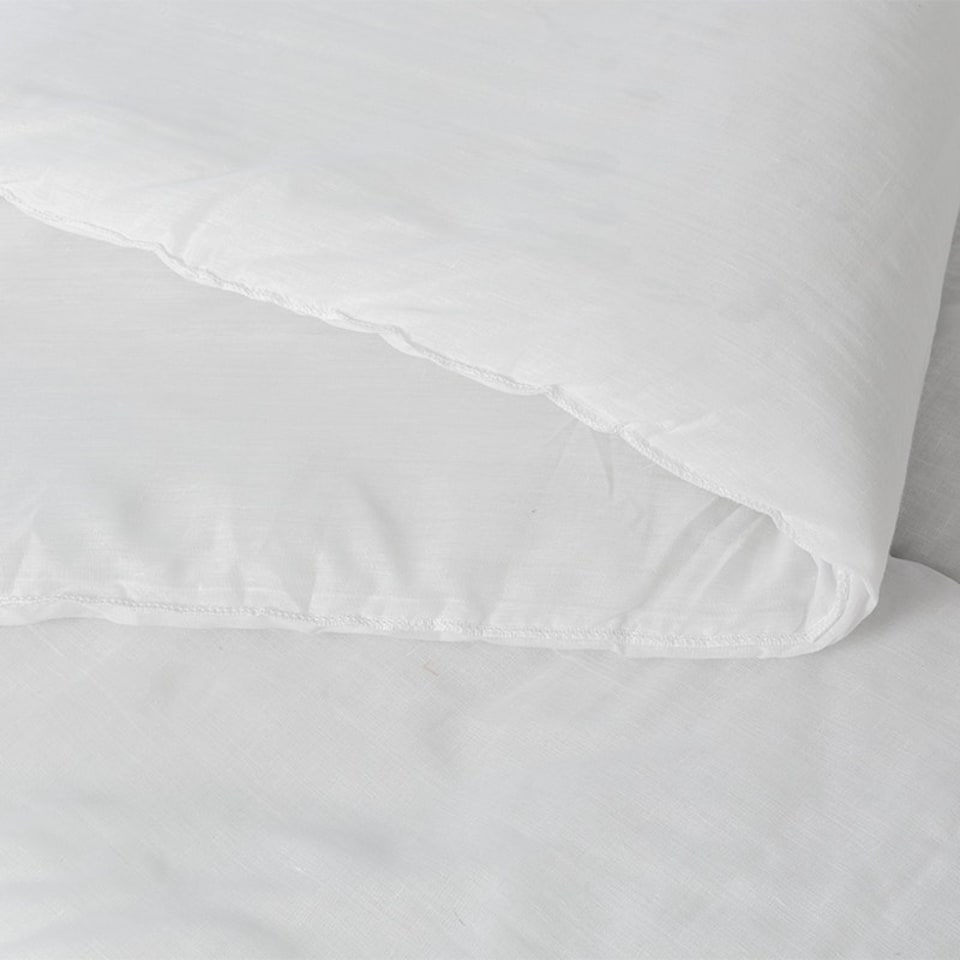 image 1 of Winter Extra Warm Duvet 15 Tog + 2 Pillow Bundle Polycotton And Hollowfibre Filling Super King White