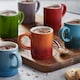 image 3 of Cooks Professional Set of 6 Espresso Cups - Multicoloured Mini Stoneware Mugs 100ml | Multi | 6