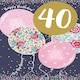 image 2 of Floral Balloons & Confetti 40th Milestone Birthday Card
