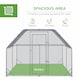 image 3 of PawHut Chicken Run W/ Roof, Walk In Chicken Coop for 10-12 Chickens, Hen House