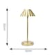 image 5 of ValueLights Avery Gold Rechargeable Table Lamp & Integrated Bulb | Black