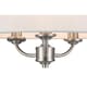 image 5 of COSYLYTE Winston 3 Light Classic Faux Linen Shade Ceiling Light - Brushed Nickel | Silver | Brushed Nickel | 1