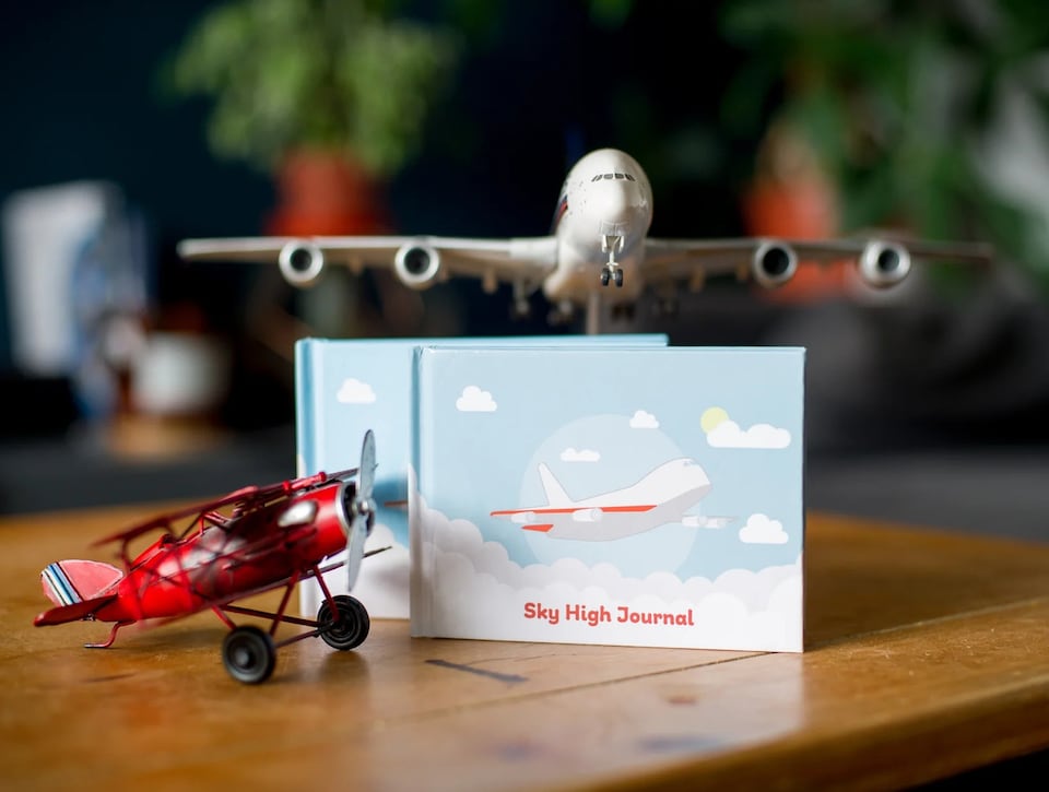 image 1 of Sky High Journal Logbook for Kids | Blue | Sky Blue