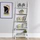 image 5 of Ladder Shelf Bookcase 3 or 5 Tier Storage Shelving Unit Display Stand | White