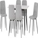 image 8 of Fenton Dining Set with 6 Chairs Green | Olive Green