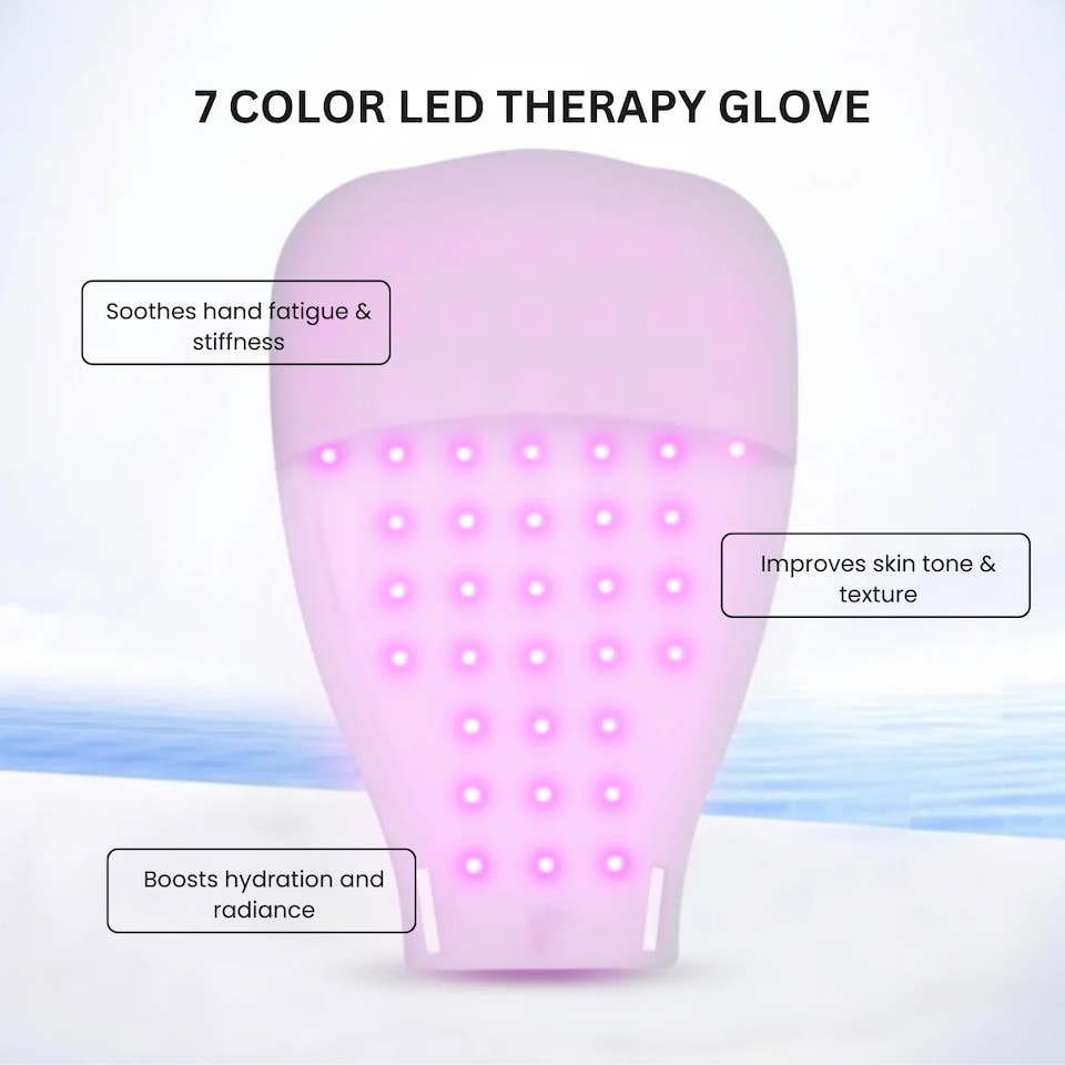 image 1 of Erth Skin London Skin Renewing 7 Color Led Therapy Gloves
