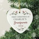 image 2 of Personalised First Christmas As Grandparents Tree Decoration
