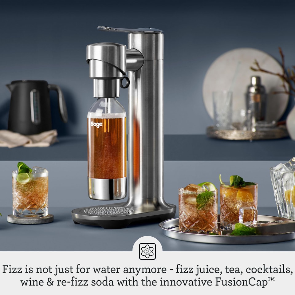 image 1 of Sage - The InFizz Fusion Home Soda Maker - For Juices, tea and all Fizzy Drinks, Black