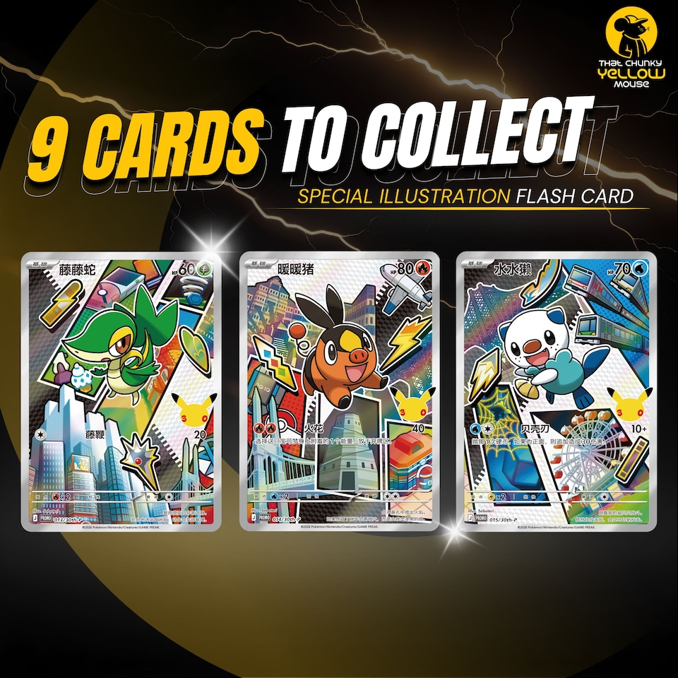image 1 of Pokemon Card 30th Anniversary Chinese Display Frame Gift Set Vol 2 - TCYM