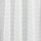 image 4 of OHS Pompom Tufted Textured Slot Top Sheer Net 2 Panel Voile Curtains, 55x87" - White