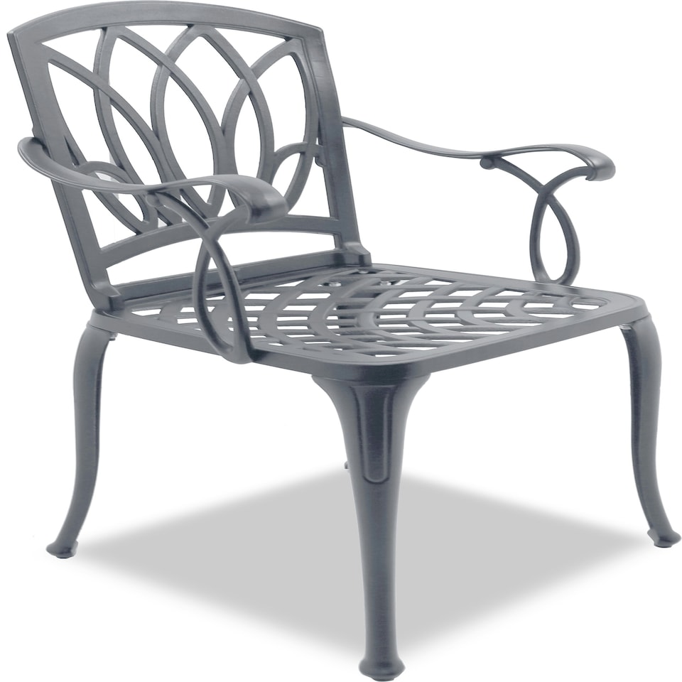 image 1 of Centurion Supports POSITANO Luxurious Garden and Patio Table and 2 Large Chairs with Armrests Cast Aluminium Bistro Set - Grey