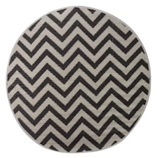 Marco Paul Zigzag Round Outdoor Rug 180cm Black