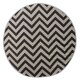 image 1 of Marco Paul Zigzag Round Outdoor Rug 180cm Black