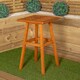 image 1 of 73 x 45cm Outdoor Kapalua Wooden Slatted Garden Side Table | Brown | Brown