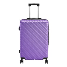 Living and Home Lightweight Travel Suitcase with Spinner Wheels - 24" Purple