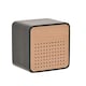 image 3 of Interval Wooden Alarm Clock with Bluetooth Speaker - Black Black | Brown