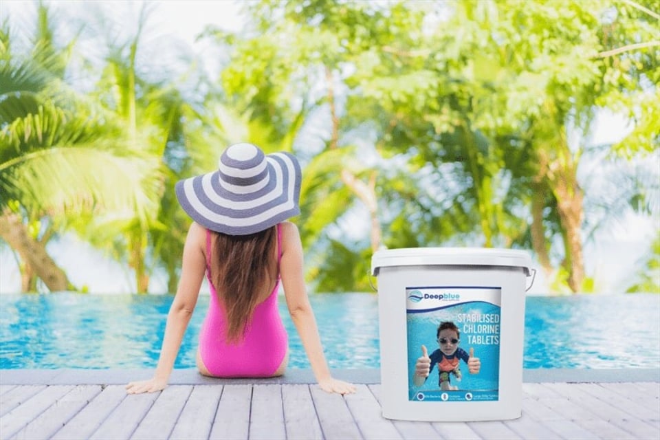 image 1 of Deep Blue Pro - 200g STABILISED Chlorine Tablets 10kg SLOW RELEASE