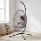 image 5 of Alivio Hanging Egg Chair with Stand, Weather-Resistant Indoor Outdoor Basket Chair Swing Chair