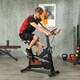 image 2 of SPORTNOW Indoor Exercise Biker, Quiet Stationary Bike, Stylish Cycling Machine with Adjustable Seat and Resistance, LCD Monitor, Tablet Holder, for Home Gym Cardio Workout, Black | Black