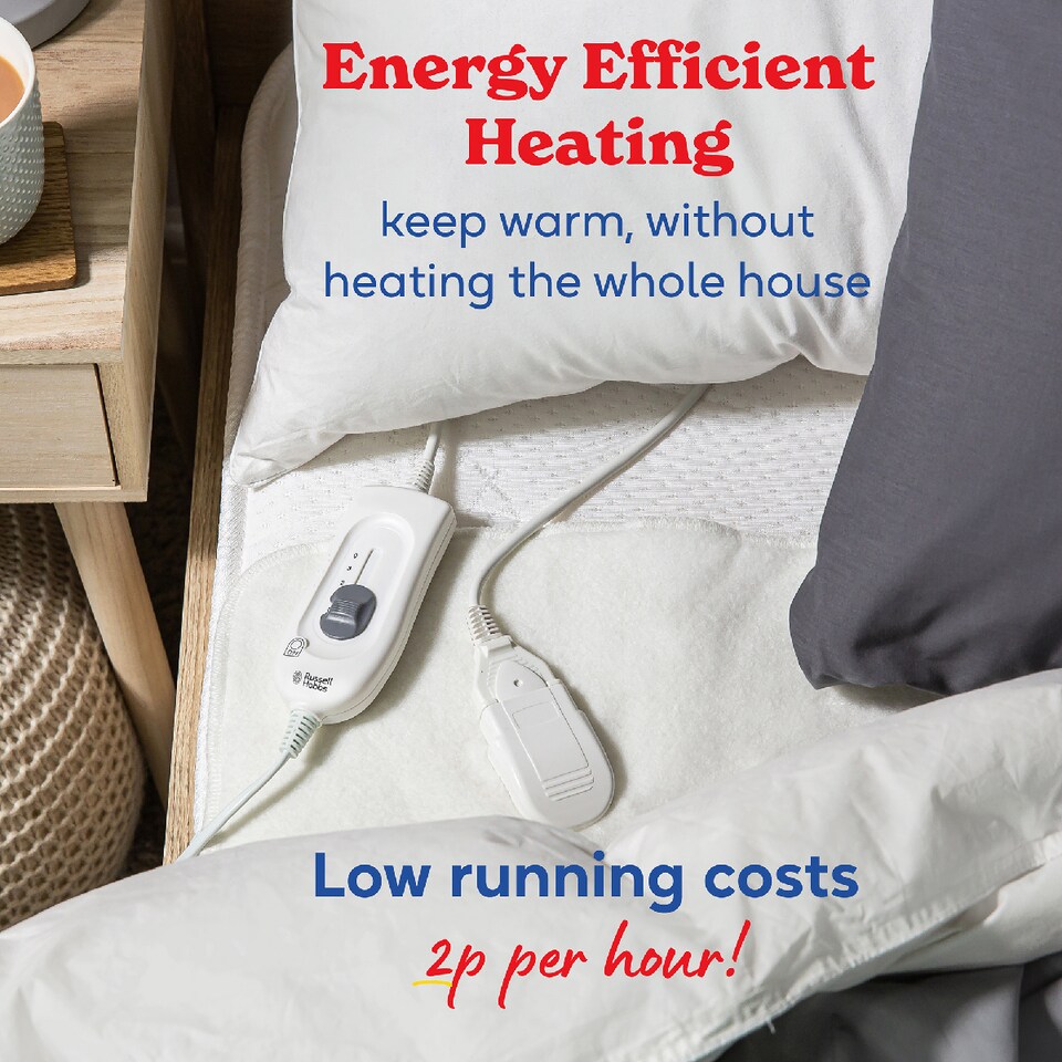 image 1 of Russell Hobbs Electric Blanket Heated Underblanket Single 70 x 150cm RHESB6001