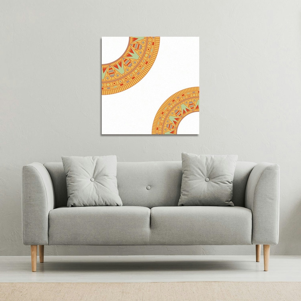 image 1 of Egyptian Hieroglyphs (Canvas Print) | Cream