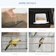 image 2 of PawHut Metal Bird Cage Small w/ Perch Food Container Handle for Finch Canary