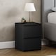 image 1 of Vida Designs Denver 2 Drawer Bedside Chest Cabinet Table Nightstand, Black