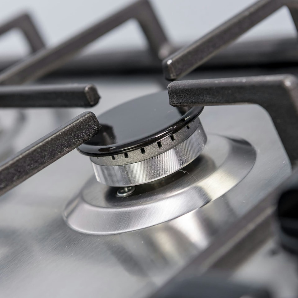 image 1 of SIA SSG601SS 60cm Stainless Steel 4 Burner Gas Hob With Cast Iron Pan Stands