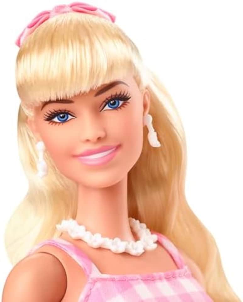image 1 of Barbie The Movie Doll, Margot Robbie As Barbie In Gingham Dress W/ Daisy Chain