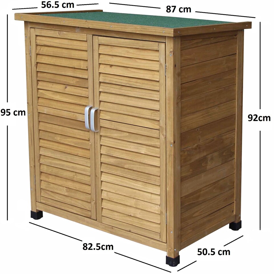 image 1 of Wooden Garden Shed Outdoor Store Cupboard Tool Storage Lawn Mower Wood Cabinet