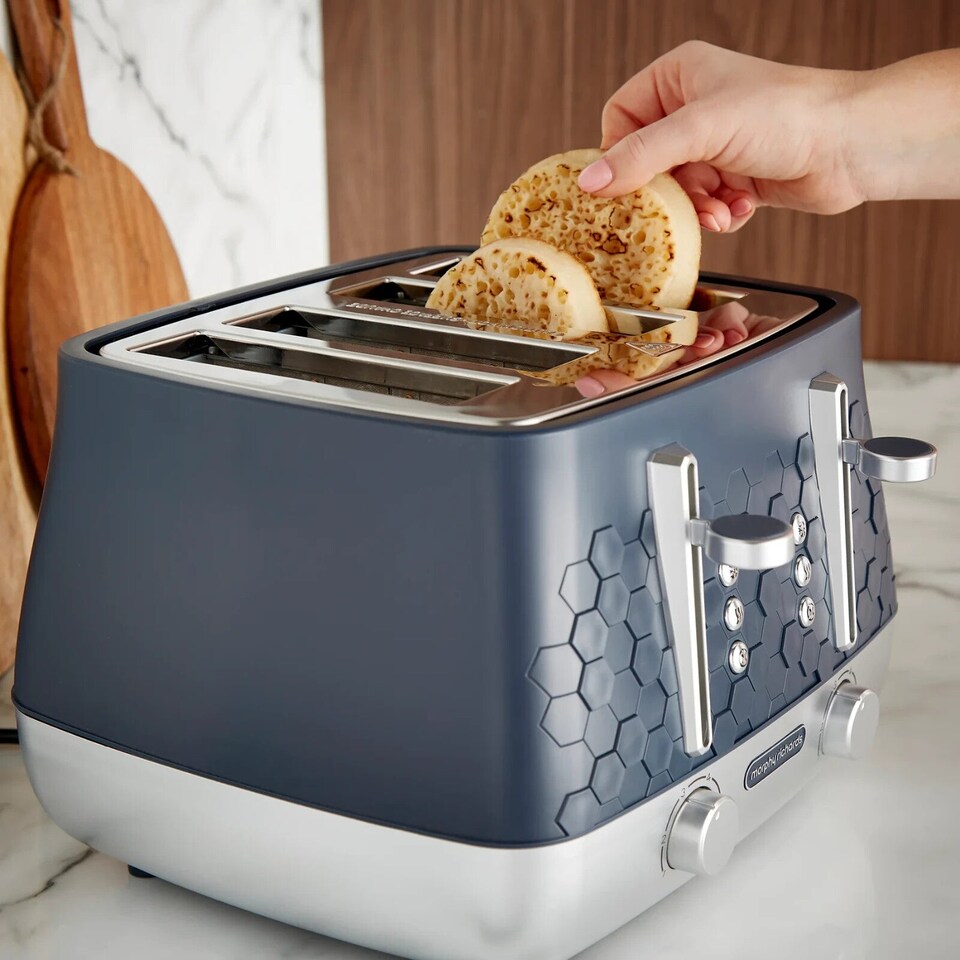 image 1 of Morphy Richards Cassini 4-Slice Toaster Moonless Night | Black | Silver