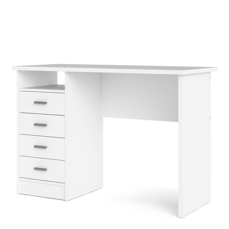image 1 of Function Plus 4 Drawer Desk in White
