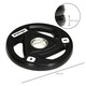 image 5 of SPORTNOW Two 5kg Olympic Weight Plates for Barbell, with Tri-Grips