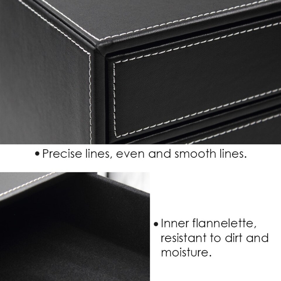 image 1 of PVC Black Desktop Organizer 31.8 x 24 x 19.8cm