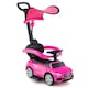 image 7 of COSTWAY 3-in-1 Ride on Push Car w/ Adjustable Canopy Pink