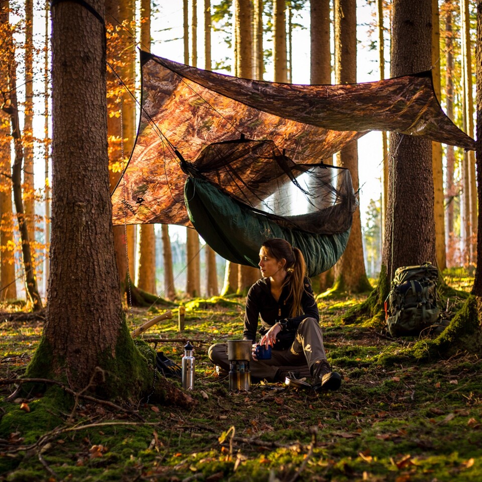 image 1 of Amazonas Camping Hammock Rain Tarp – Traveller Forest