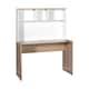 image 6 of Adore Teen White & Oak Study Desk with Storage Hutch White