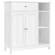 image 1 of Yaheetech Large Bathroom Floor Cabinet with Drawer White White