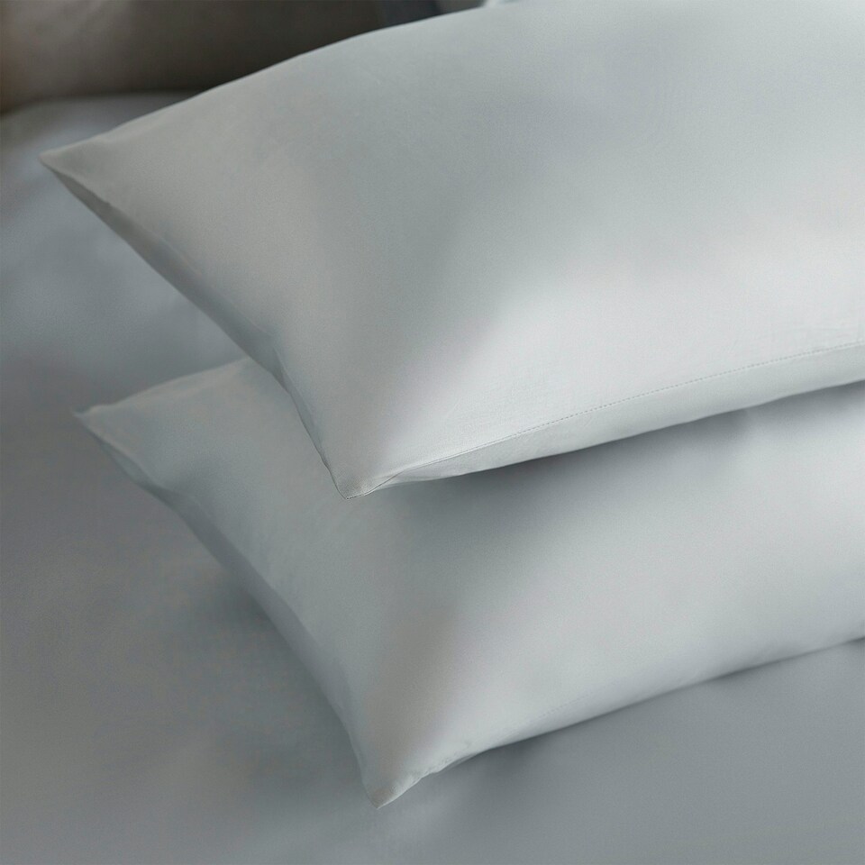 image 1 of Silentnight Pure Cotton Housewife Pillowcase Pair, Silver Grey