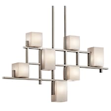 City Lights 7 Light Pendant Chandelier Light Classic Pewter, G9