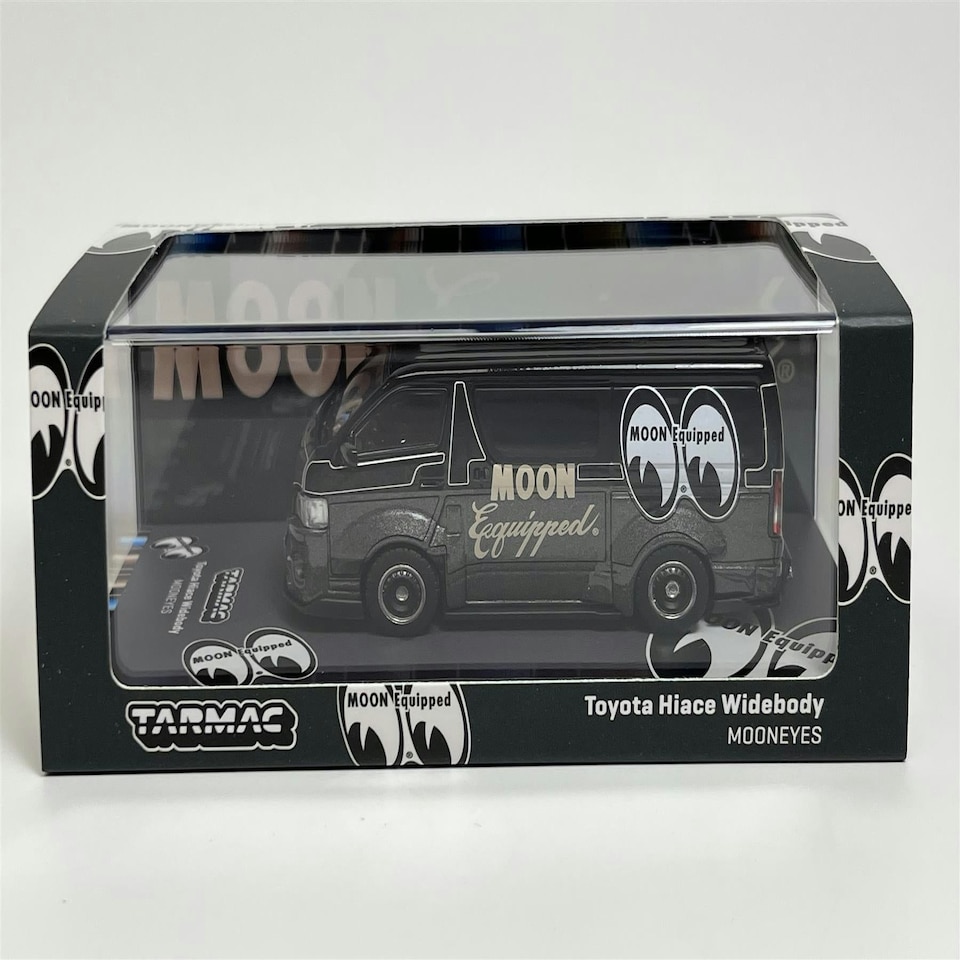 image 1 of Toyota Hiace Widebody Mooneyes Black 1:64 Scale Tarmac Works T64038ME2